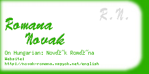 romana novak business card